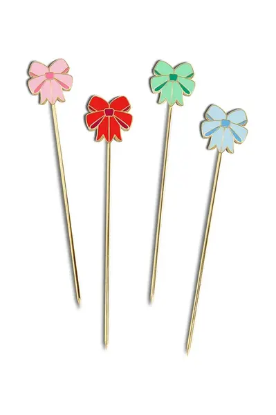 Miešadlá na koktaily Octaevo Coquette 11,5 x 2 cm 4-pak