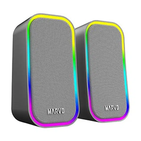 Marvo reproduktory HAVOC 20GY, 6W, šedé, podsvícené