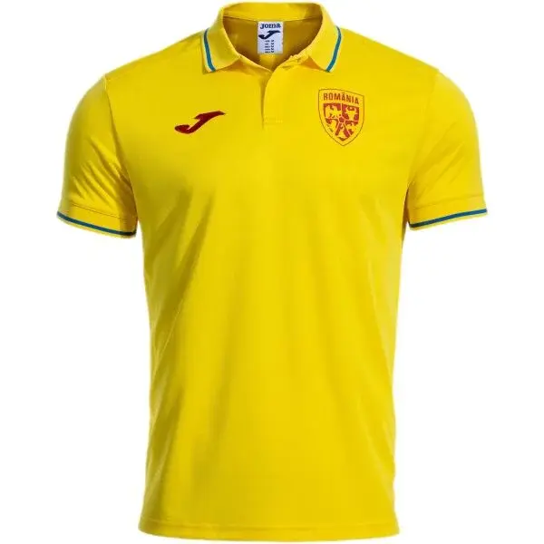 Joma FED. FUTBOL RUMANÍA REPLICA SHORT SLEEVE POLO Pánské sportovní polo, žlutá, velikost XXL