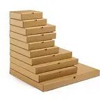 50  x Ploché poštové krabice 305x220x25 mm, hnedé, trojvrstvová vlnitá lepenka (3VVL)