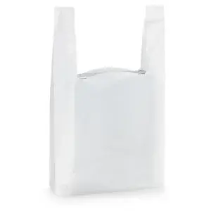 Košilkové igelitové tašky, 300x500x140mm, bílá