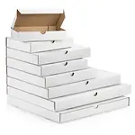 50 x Ploché poštovní krabice 215x155x50mm, bílé, třívrstvá vlnitá lepenka (3VVL)