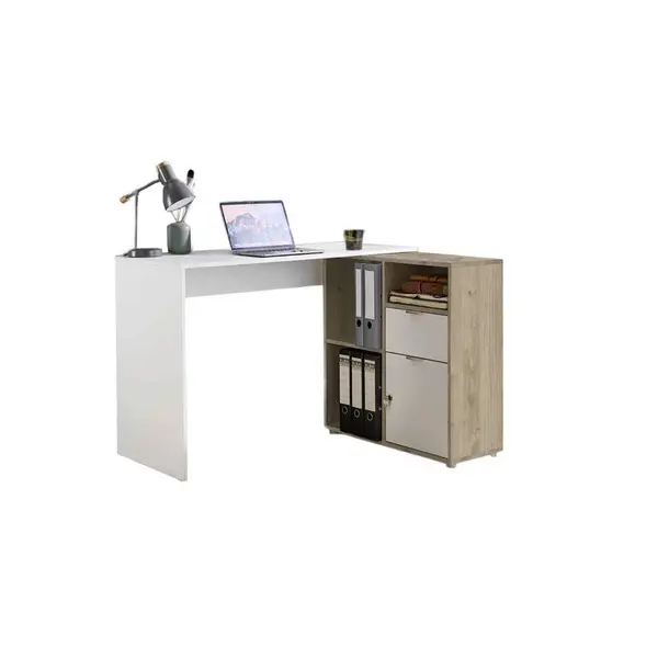 MID.YOU PSACÍ STŮL S ÚLOŽNÝM PROSTOREM, bílá, barvy dubu, 110/85/74 cm