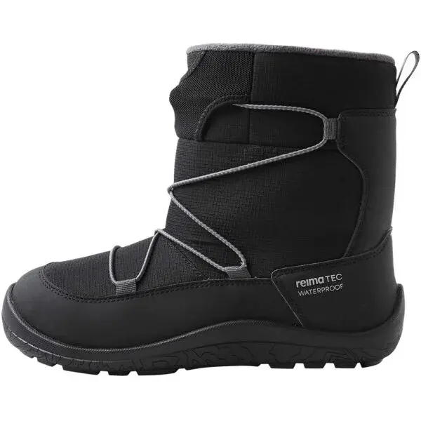 REIMA ENSILUMI JUNIOR Dětské zimní barefoot boty s membránou, černá, velikost