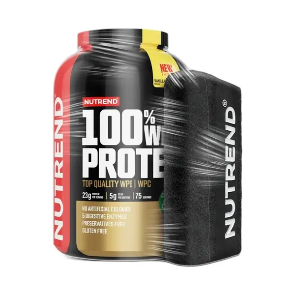 Nutrend Protein pack 100% whey protein vanilka 2250 g + ručník