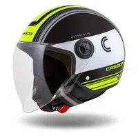 Moto přilba Cassida Handy Metropolis černá/bílá/žlutá fluo/šedá XL (60)