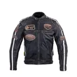 Pánská kožená moto bunda W-TEC Sheawen Vintage černá 3XL