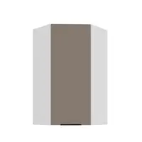 Horní rohová skříňka Aria 60x60 GN-108 1F (45°) Barva korpusu: Bílá, Barva dvířek: TA - Sandgrau AFM