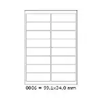 Samolepicí etikety 99,1 x 34 mm, 16 etiket, A4, 100 listů