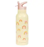 A Little Lovely Company - antikorová fľaša na pitie, 500 ml - dúha