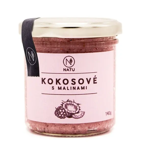 NATU Kokosový krém s malinami 140 g