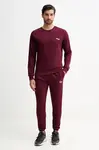 Bavlněná tepláková souprava Fila pánská, vínová barva, FPW1230