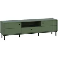 Carryhome NÍZKÁ KOMODA, zelená, 170/49,2/37 cm