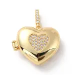 Brass Micro Pave Cubic Zirconia Pendants