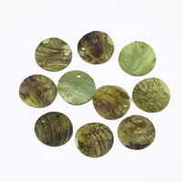 Spray Paint Natural Akoya Shell Pendants