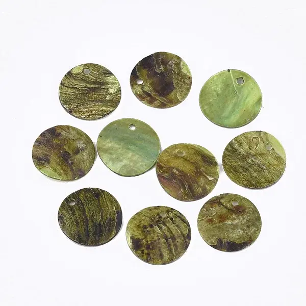 Spray Paint Natural Akoya Shell Pendants