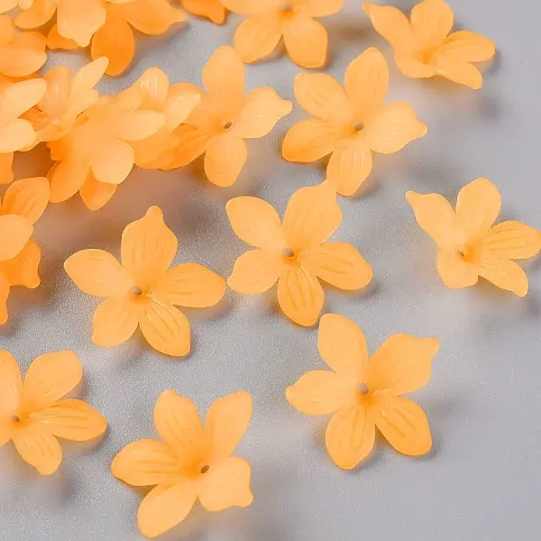 Frosted Acrylic Bead Caps