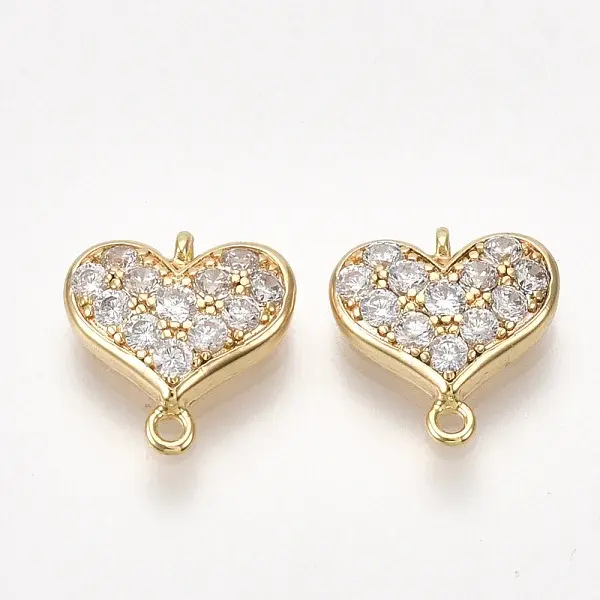 Brass Cubic Zirconia Links