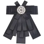 Bowknot Tie Polyester Rhinestone Brooches