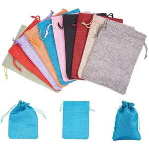 Burlap Packing Pouches Drawstring Bags