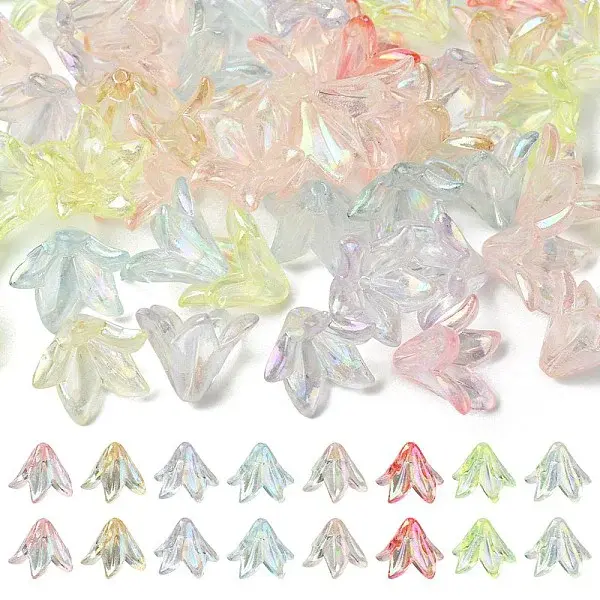 Transparent Acrylic Bead Caps