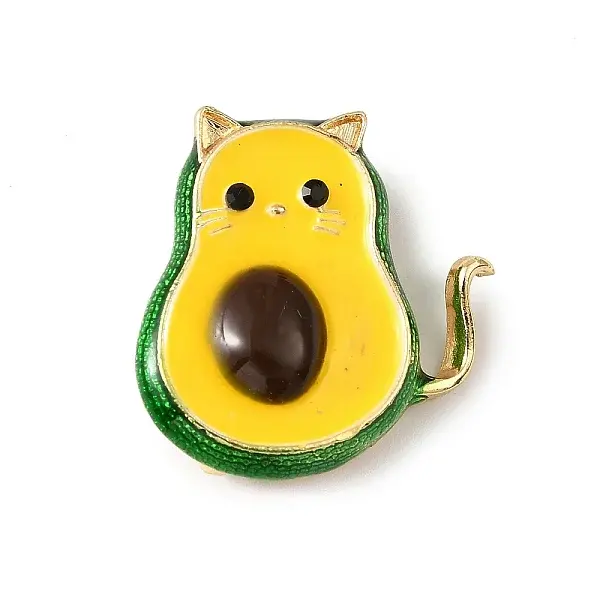 Golden Alloy Enamel Brooch