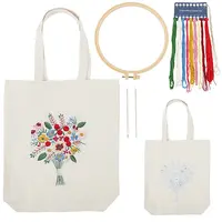 1 Set DIY Tote Bag Embroidery Kit