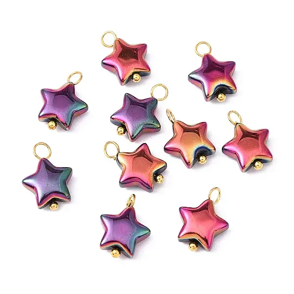 10Pcs Glass Pendants