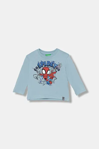 Dětské bavlněné tričko s dlouhým rukávem United Colors of Benetton