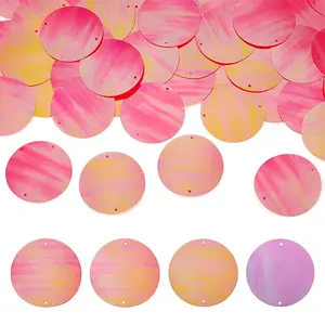 150Pcs Rainbow Iridescent PVC Paillette/Sequin Links