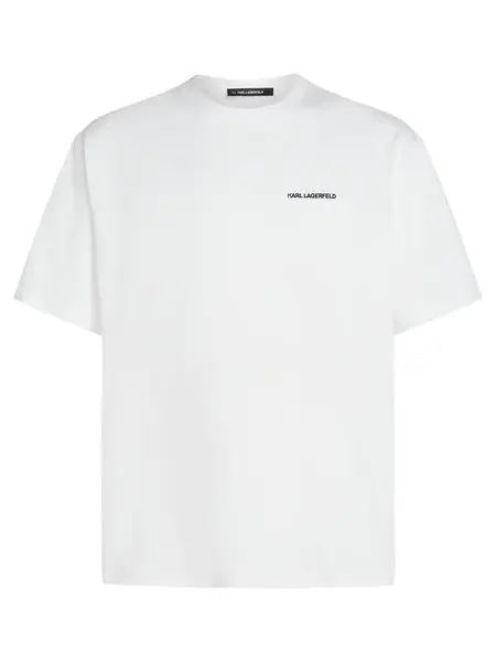 Karl Lagerfeld Tričko 'Rue St-Guillaume'  čierna / biela