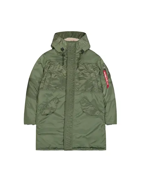 ALPHA INDUSTRIES Prechodná parka  kaki / nefritová