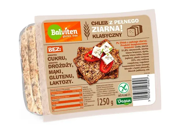 Balviten Bezlepkový chléb vícezrnný bez mouky 250 g
