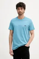 Bavlněné tričko BOSS T-ShirtRN 365 pánské, fialová barva, 50531401