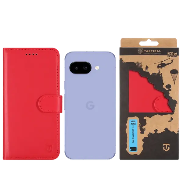 Flipové pouzdro Tactical Field Notes pro Google Pixel 10a, červená