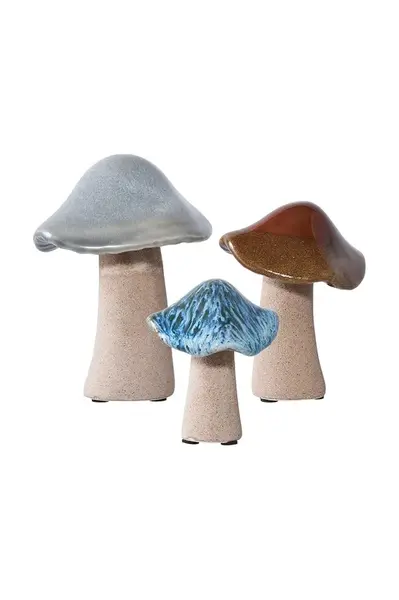 Dekorativní figurka House Nordic Mushrooms 3-pack zelená barva