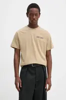 Bavlněné tričko Sunflower béžová barva, s potiskem, 2041