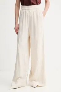 Gestuz kalhoty dámské s příměsí lnu