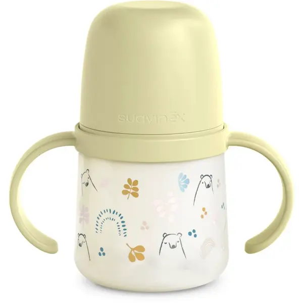 Suavinex Bear detská fľaša s držadlami Green 150 ml