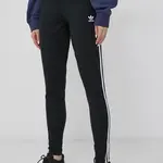Legíny adidas Originals HD2350 dámské, černá barva, hladké, HD2350-BLACK