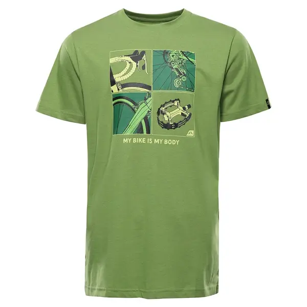 Pánské triko z organické bavlny alpine pro termes 3 zelená l