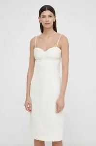 Šaty s příměsí lnu Samsoe Samsoe SALIMA