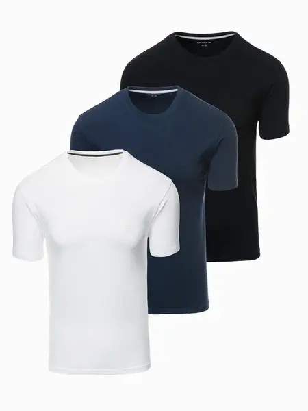 Ombre Set of men's t-shirts with round neckline
