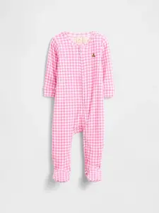 GAP Dětský károvaný overal pro dívky