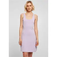 Women's Modal Short Racer Dress With Back Lilac