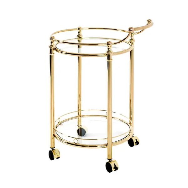 SERVÍROVACÍ VOZÍK, barvy mosazi, 59/79/49 cm