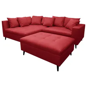 MID.YOU ROHOVÁ SEDAČKA, textil, červená