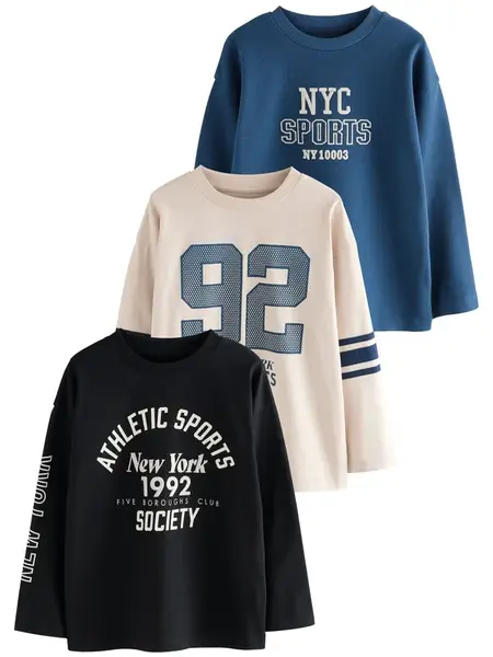 Next Tričko  béžová / modrá / čierna