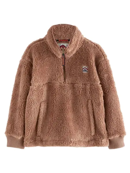 Superdry & Co Flisová bunda  hnedá