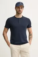 Bavlněné tričko Sisley béžová barva, 3WF0S1009